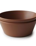 Round Dinnerware Bowl Set of 2 Caramel